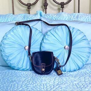 Dooney & Bourke Black Coated Cotton Crossbody Bag